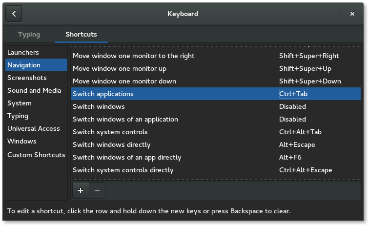 GNOME-change-switch-application-shortcut